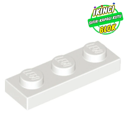 LEGO® Plate 1 x 3 Beyaz Sıfır