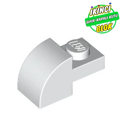 LEGO® Brick Curved 1 x 2 x 1 with Curved Top Beyaz Sıfır