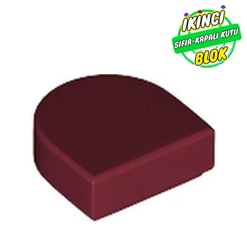 LEGO® Tile Round 1 x 1 Half Circle Koyu Kırmızı Sıfır