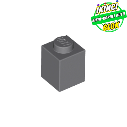 LEGO® 1 x 1 Tuğla Koyu Mavimsi Gri Sıfır