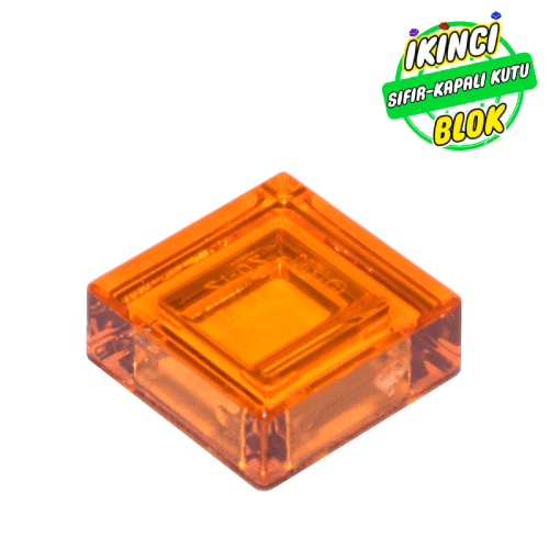 LEGO® 1 x 1 Düz Plaka Şeffaf Turuncu Sıfır