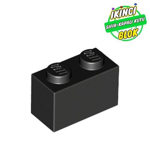 LEGO® 1 x 2 Tuğla Siyah Sıfır