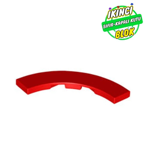 LEGO® Tile 4 x 4 Curved, Macaroni Kırmızı Sıfır