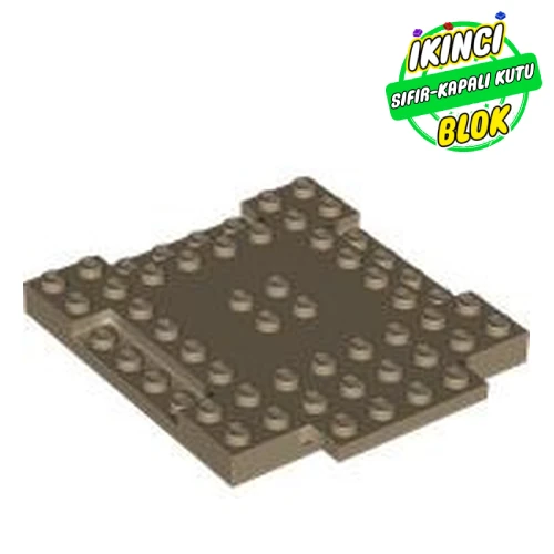 LEGO® Plate Special 8 x 9 x 2/3 with 1 x 4 Recessed Koyu Bej Sıfır