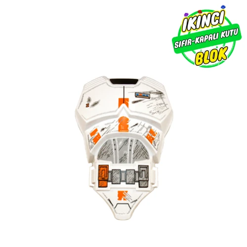 LEGO® Large Figure Torso Cover with Raised Belt and Battle Damaged Armor Print (Clone) Beyaz Sıfır