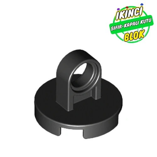 LEGO® Tile Round 2 x 2 - Thick Lifting Ring Siyah Sıfır