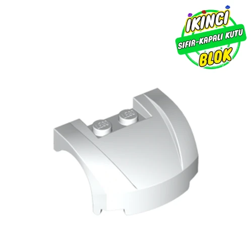 LEGO® 3 x 4 x 1 2/3 Kavisli Araç Kaputu Beyaz Sıfır