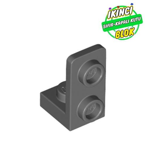 LEGO® 1 x 1 ve 1 x 2 Ters Braket Koyu Mavimsi Gri Sıfır