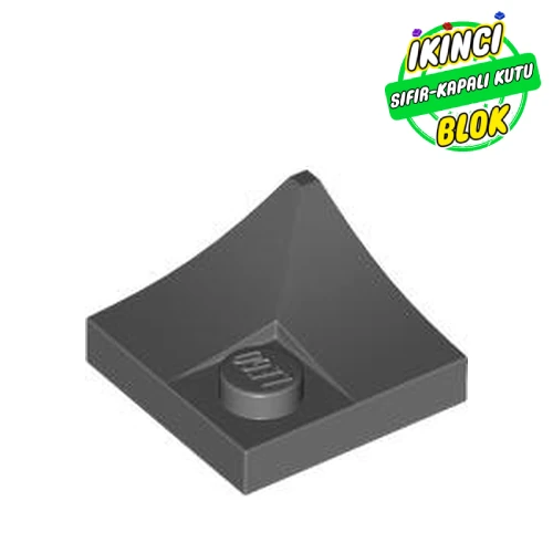 LEGO® Plate Special 2 x 2 with Double Inverted Curve, 1 Stud Koyu Mavimsi Gri Sıfır