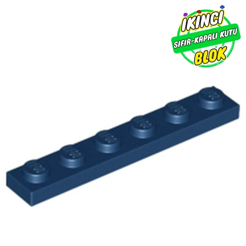 LEGO® Plate 1 x 6 Koyu Mavi Sıfır
