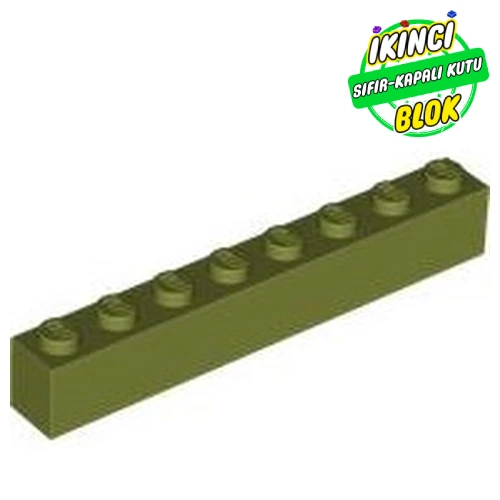 LEGO® Brick 1 x 8 Zeytin Yeşili Sıfır