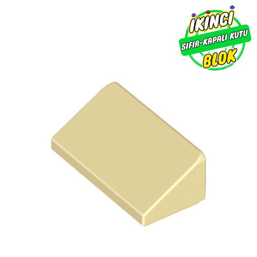 LEGO® 1 x 2 x 2/3 30 Derece Eğimli Parça Bej Sıfır