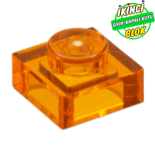 LEGO® 1 x 1 Plaka Şeffaf Turuncu Sıfır