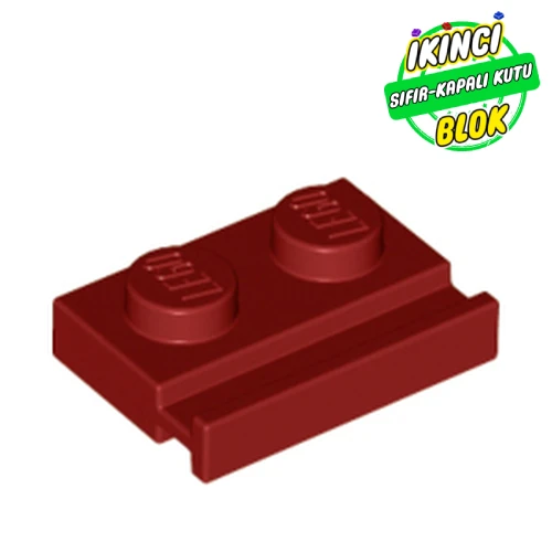 LEGO® Plate Special 1 x 2 with Door Rail Koyu Kırmızı Sıfır