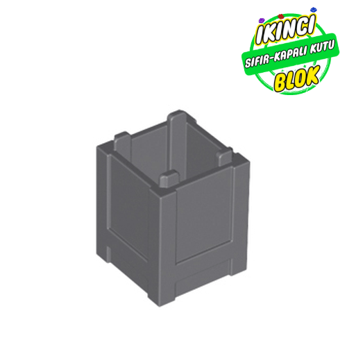 LEGO® 2 x 2 x 2 Üstü Açık Hazne Koyu Mavimsi Gri Sıfır