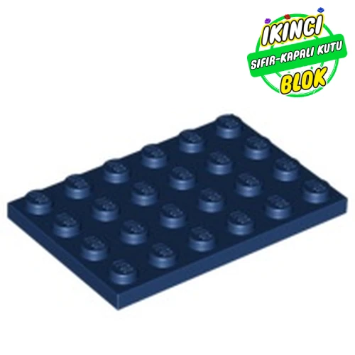 LEGO® Plate 4 x 6 Koyu Mavi Sıfır