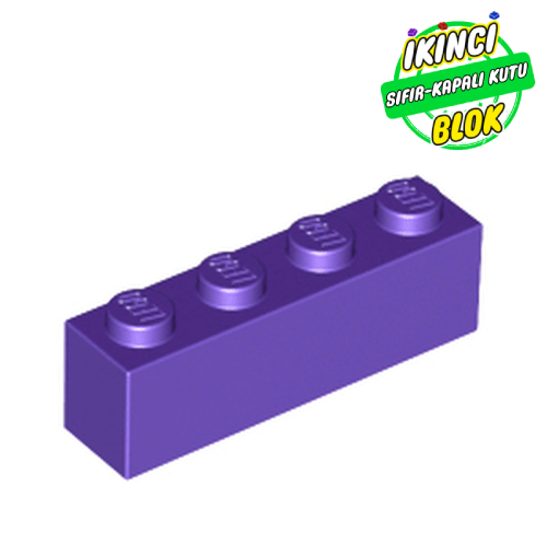 LEGO® 1 x 4 Tuğla Koyu Mor Sıfır