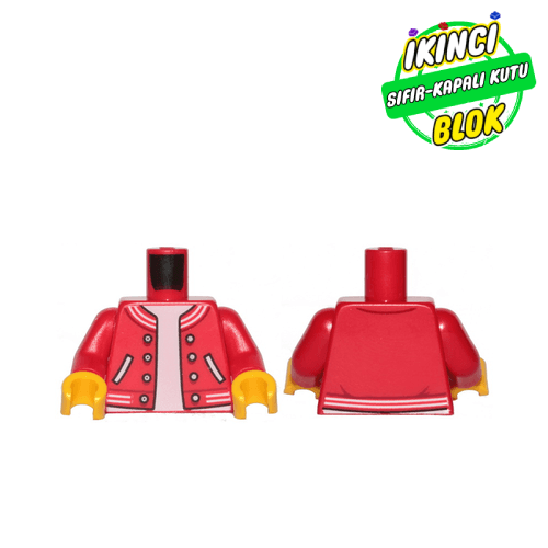 LEGO® Çeketli Minifigür Gövdesi Kırmızı Sıfır