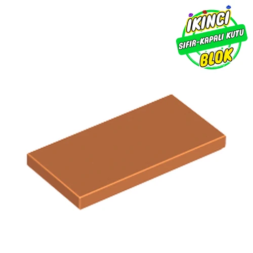 LEGO® Tile 2 x 4 with Groove Koyu Turuncu Sıfır