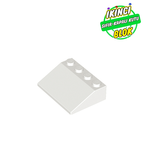 LEGO® 3 x 4 33 Derece Eğimli Parça Beyaz Sıfır