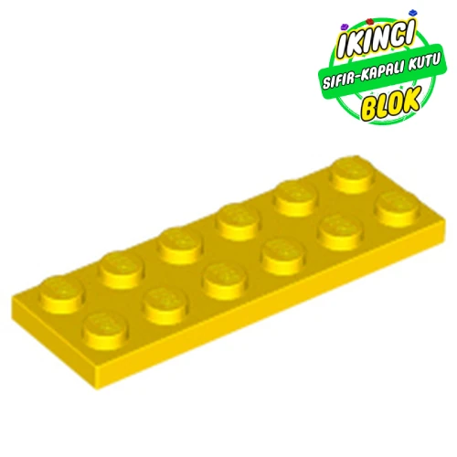 LEGO® Plate 2 x 6 Sarı Sıfır