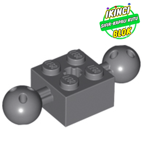 LEGO® 2 x 2 İki taraf Top Bağlantılı Tuğla Koyu Mavimsi Gri Sıfır