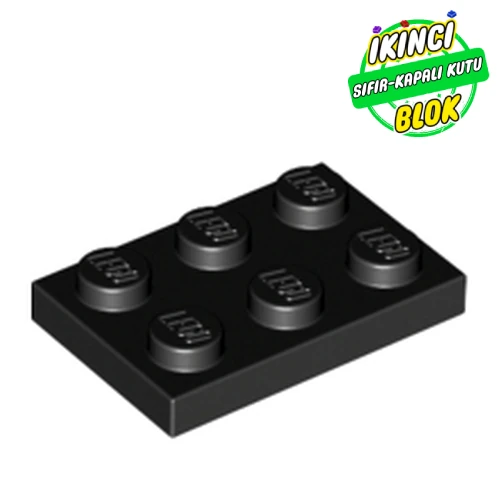 LEGO® 2 x 3 Plaka Siyah Sıfır