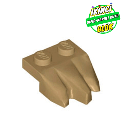 LEGO® 1 x 2 3 Diş Çıkışlı Pençe Koyu Bej Sıfır