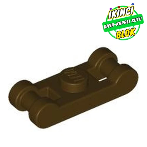 LEGO® Plate Special 1 x 1 with Handle on 2 Ends Koyu Kahverengi Sıfır
