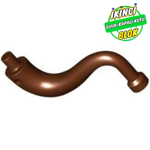 LEGO® Animal Body Part / Plant, Tail / Trunk / Tentacle / Tongue / Vine / Tree Branch (Long Tip) Kırmızımsı Kahverengi Sıfır