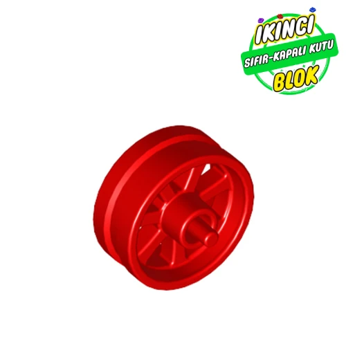 LEGO® Wheel Centre 15 x 6 City Motorcycle with Stub Axles Kırmızı Sıfır