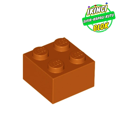 LEGO® Brick 2 x 2 Koyu Turuncu Sıfır
