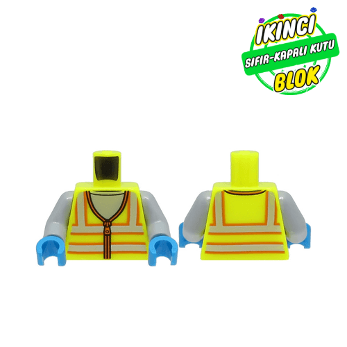 LEGO® Güvenlik Personeli Minifigür Göğüs Neon Sarı Sıfır
