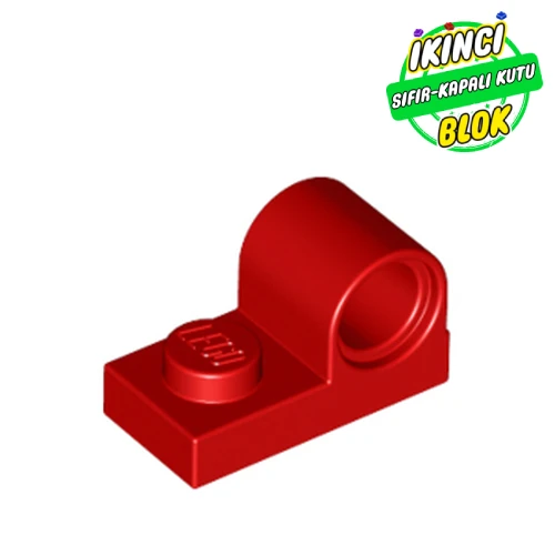 LEGO® 1 x 2 Üst Pim Girişli Modifiye Plaka Kırmızı Sıfır