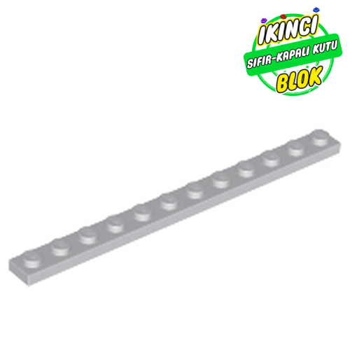 LEGO® 1 x 12 Plaka Açık Mavimsi Gri Sıfır