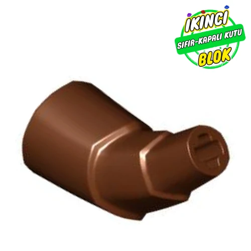 LEGO® Animal Body Part, Horn Stacked 45 deg. with Axle Connectors Kırmızımsı Kahverengi Sıfır