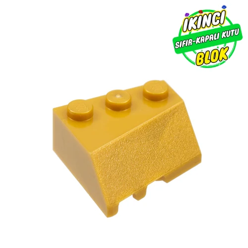 LEGO® 3 x 3 Sağ Eğimli Parça Metalik Altın Sıfır