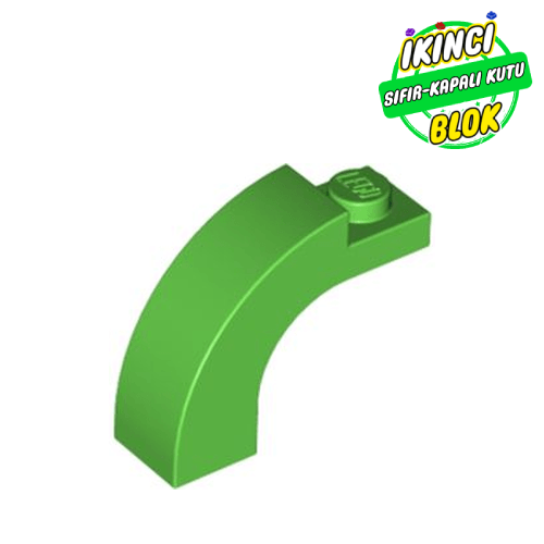 LEGO® 1 x 3 x 2 Kavisli Kiriş Parlak Yeşil Sıfır
