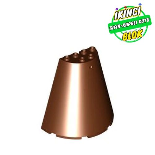 LEGO® Cone Half 8 x 4 x 6 Kırmızımsı Kahverengi Sıfır