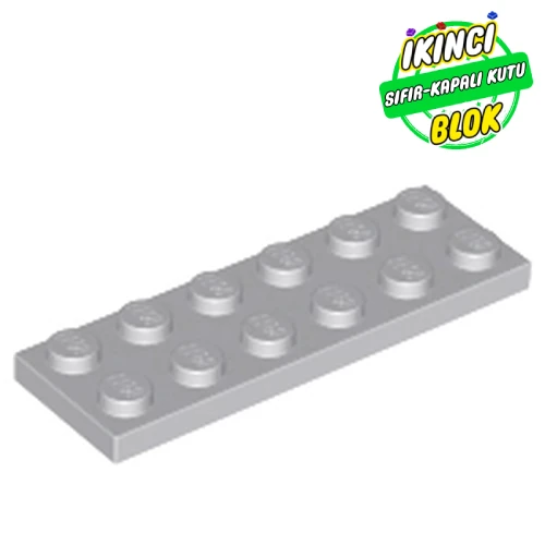 LEGO® Plate 2 x 6 Açık Mavimsi Gri Sıfır