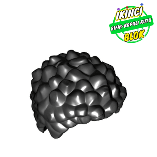 LEGO® Kısa Kabarık Saç Siyah Sıfır