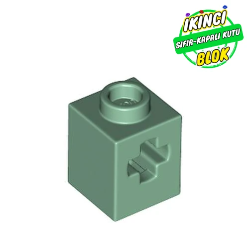 LEGO® 1 x 1 Aks Girişli Tuğla Kum Yeşili Sıfır