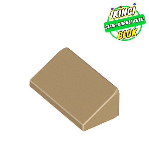 LEGO® 1 x 2 x 2/3 30 Derece Eğimli Parça Koyu Bej Sıfır