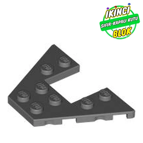 LEGO® Wedge Plate 4 x 6 Koyu Mavimsi Gri Sıfır