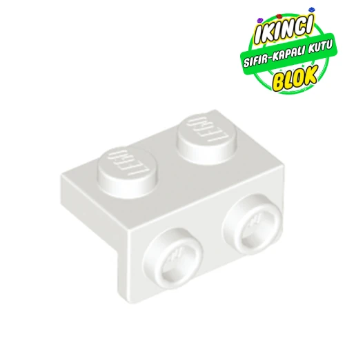 LEGO® 1 x 2 ve 1 x 2 Braket Beyaz Sıfır