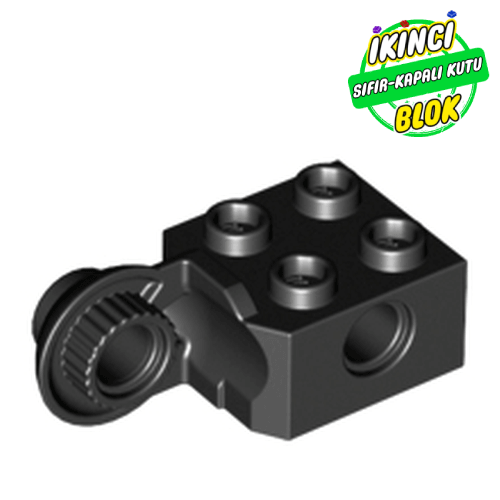 LEGO® 2 x 2 Pim Girişli Modifiye Tuğla Siyah Sıfır