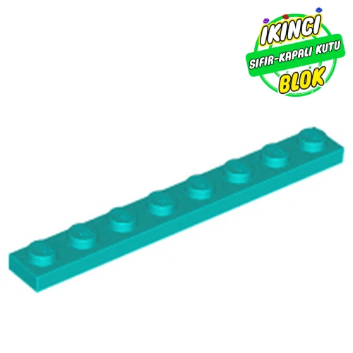LEGO® Plate 1 x 8 Koyu Turkuaz Sıfır