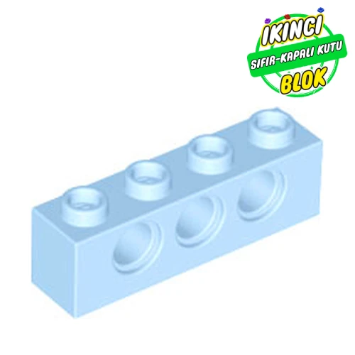 LEGO® Technic Brick 1 x 4 [3 Pin Holes] Parlak Açık Mavi Sıfır