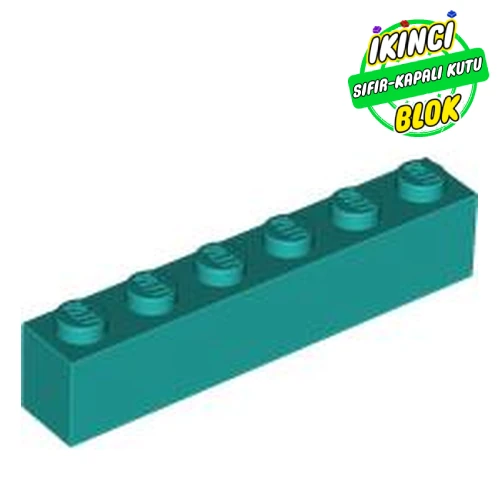 LEGO® Brick 1 x 6 Koyu Turkuaz Sıfır