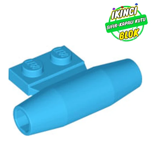 LEGO® 1 x 2 Aks Girişli Plaka Uçak Motoru Koyu Azur Sıfır